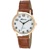 Ravel Mens Classic Strap Watch Brown / Gold Watch R0102.14.1A RAVEL